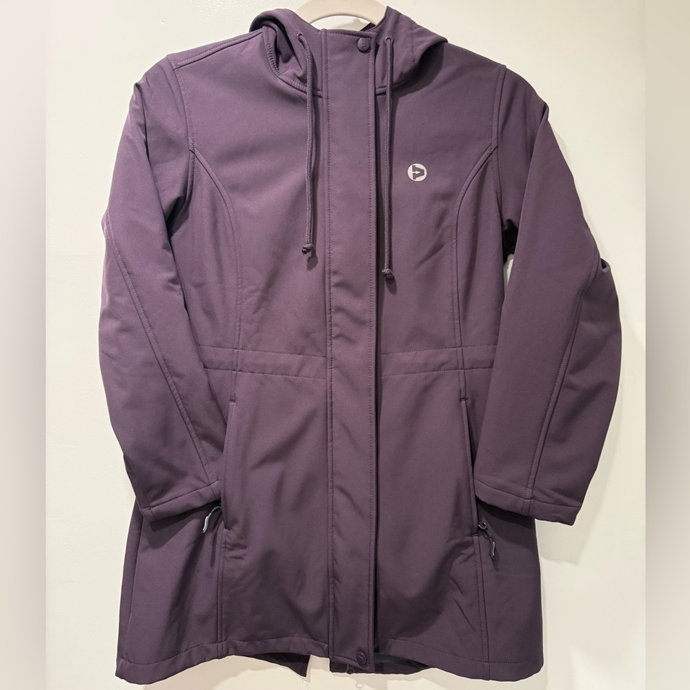 Outdoor Ventures Softshell Fleece-lined Hooded Jacket Purple Size Small EUC